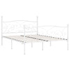 Weißes Bettgestell mit Lattenrost Haase 200x200cm (Metall)