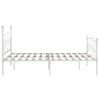 Weißes Bettgestell mit Lattenrost Haase 200x200cm (Metall)