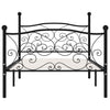 Schwarzes Bettgestell mit Lattenrost Haase 90x200cm