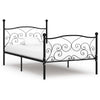 Schwarzes Bettgestell mit Lattenrost Haase 100x200cm (Metall)