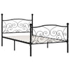 Schwarzes Bettgestell mit Lattenrost Haase 100x200cm (Metall)
