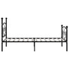 Schwarzes Bettgestell mit Lattenrost Haase 100x200cm (Metall)