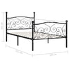 Schwarzes Bettgestell mit Lattenrost Haase 100x200cm (Metall)