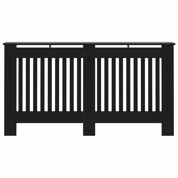 Schwarze Heizkörperverkleidung Eliss 152x19x81,5cm (MDF)