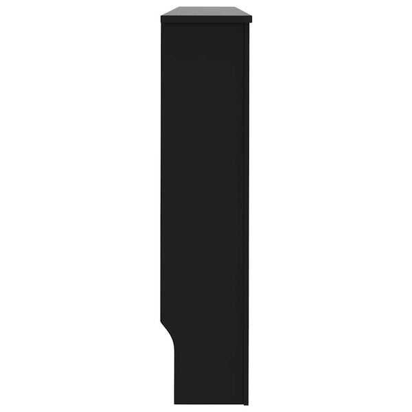 Schwarze Heizkörperverkleidung Eliss 152x19x81,5cm (MDF)