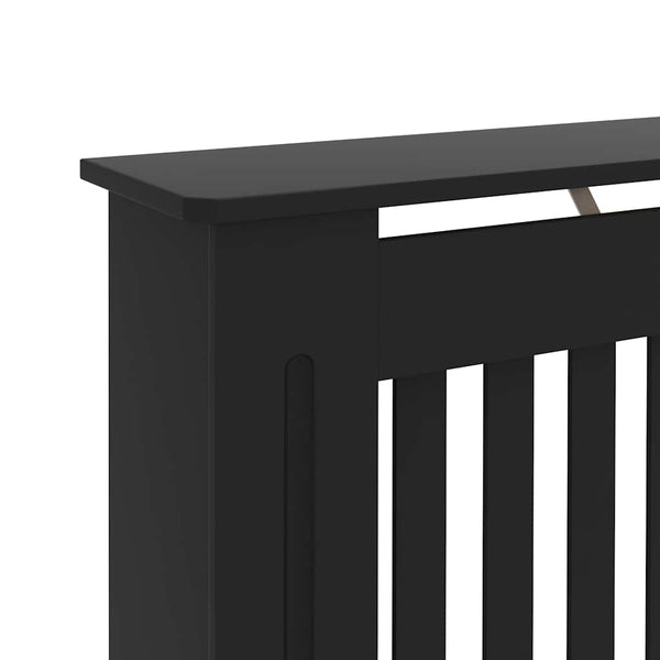 Schwarze Heizkörperverkleidung Eliss 152x19x81,5cm (MDF)