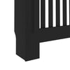 Schwarze Heizkörperverkleidung Eliss 152x19x81,5cm (MDF)