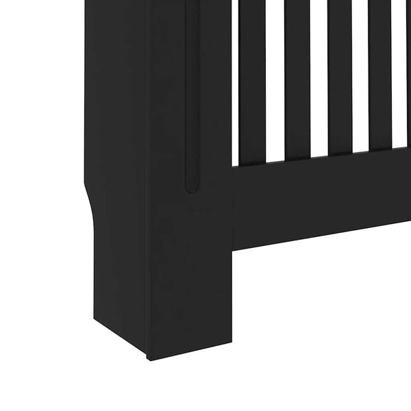 Schwarze Heizkörperverkleidung Eliss 152x19x81,5cm (MDF)