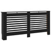 Schwarze Heizkörperabdeckung Oroian 172x19x81,5cm (MDF)
