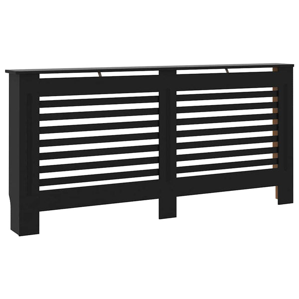 Schwarze Heizkörperabdeckung Oroian 172x19x81,5cm (MDF)