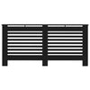 Schwarze Heizkörperabdeckung Oroian 172x19x81,5cm (MDF)