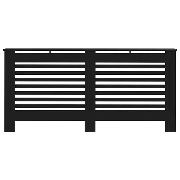 Schwarze Heizkörperabdeckung Oroian 172x19x81,5cm (MDF)