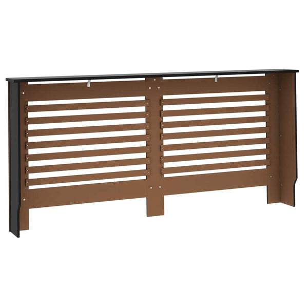Schwarze Heizkörperabdeckung Oroian 172x19x81,5cm (MDF)