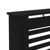 Schwarze Heizkörperabdeckung Oroian 172x19x81,5cm (MDF)