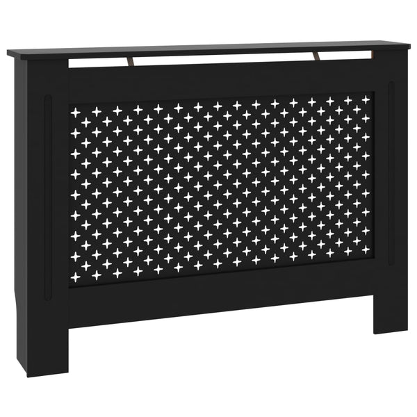 Schwarze Heizkörperverkleidung Constantuin 112x19x81,5cm (MDF)