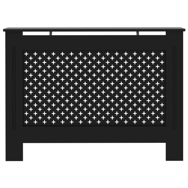 Schwarze Heizkörperverkleidung Constantuin 112x19x81,5cm (MDF)