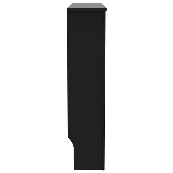 Schwarze Heizkörperverkleidung Constantuin 112x19x81,5cm (MDF)