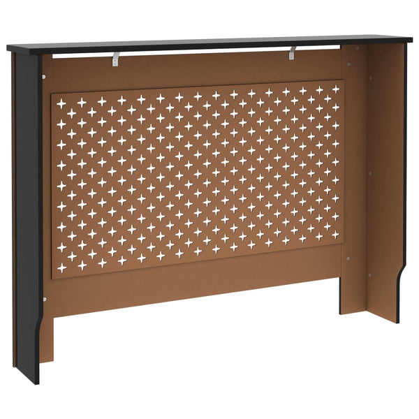 Schwarze Heizkörperverkleidung Constantuin 112x19x81,5cm (MDF)