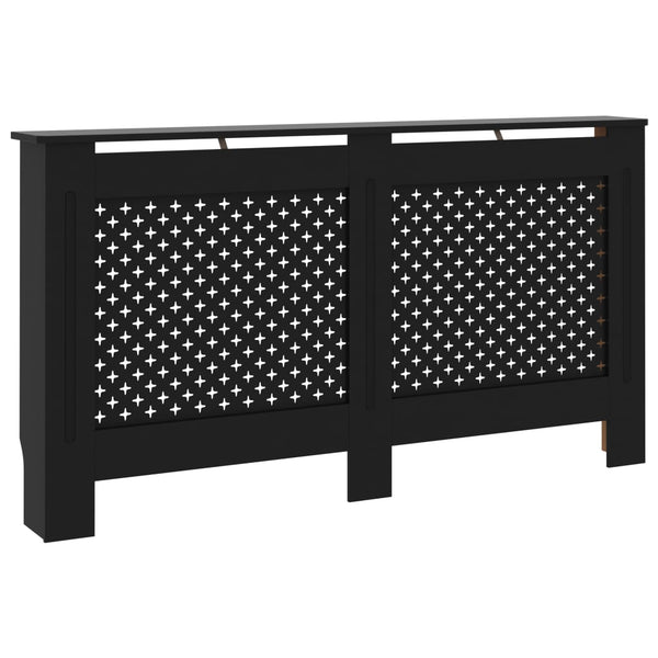 Musta lämpöpatterin suoja Constantuin 152x19x81,5cm (mdf)