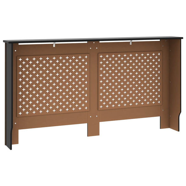 Musta lämpöpatterin suoja Constantuin 152x19x81,5cm (mdf)