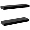 Schweberegale Tebensky 40x20x3,8 cm, schwarz (2 Stk.)