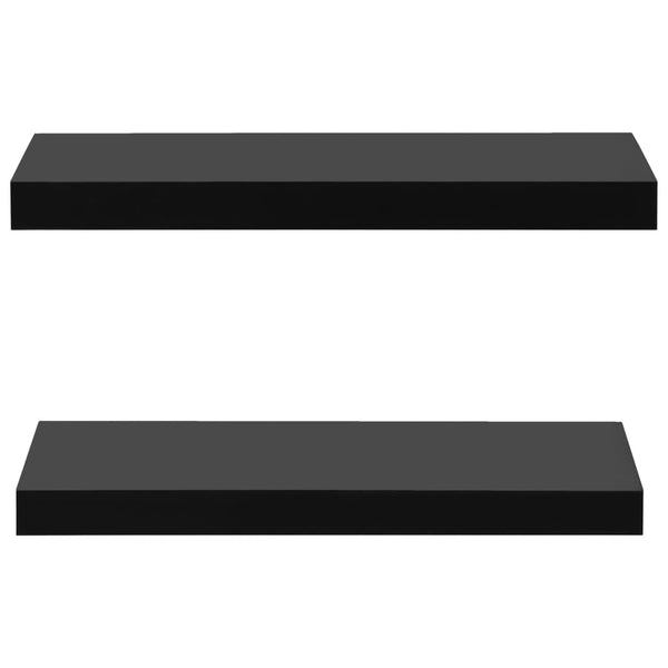 Schweberegale Tebensky 40x20x3,8 cm, schwarz (2 Stk.)