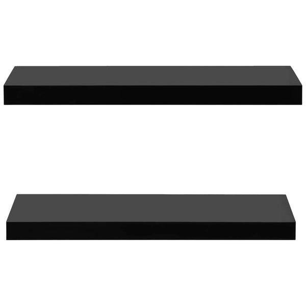 Schwebende Wandregale Tebensky, schwarz, 60x20x3,8cm (2 Stück)