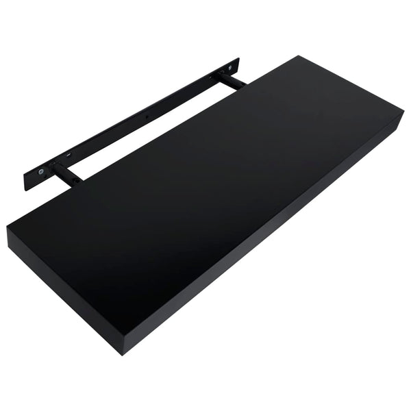 Schwebende Wandregale Tebensky, schwarz, 60x20x3,8cm (2 Stück)