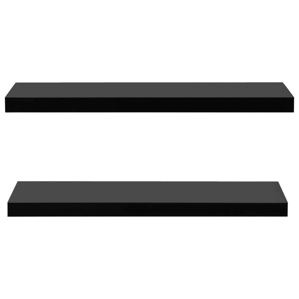 Schwebende Wandregale Tebensky 100x20x3,8cm, schwarz (2 St.)