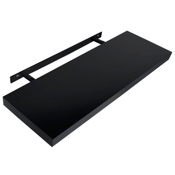 Schwebende Wandregale Tebensky 100x20x3,8cm, schwarz (2 St.)
