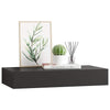 Schwarzes schwebendes Wandregal mit Schublade Eustrela 48x25x8cm