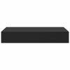 Schwarzes schwebendes Wandregal mit Schublade Eustrela 48x25x8cm