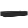 Schwarzes schwebendes Wandregal mit Schublade Eustrela 48x25x8cm
