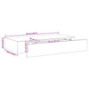 Schwarzes schwebendes Wandregal mit Schublade Eustrela 48x25x8cm