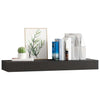 Schwebendes schwarzes Wandregal mit Schublade Eustrela 80x25x8cm