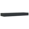 Schwebendes schwarzes Wandregal mit Schublade Eustrela 80x25x8cm