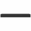 Schwebendes schwarzes Wandregal mit Schublade Eustrela 80x25x8cm