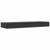 Schwebendes schwarzes Wandregal mit Schublade Eustrela 80x25x8cm