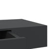 Schwebendes schwarzes Wandregal mit Schublade Eustrela 80x25x8cm