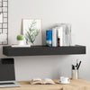 Schwebendes schwarzes Wandregal mit Schublade Eustrela 80x25x8cm