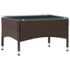 Brauner Couchtisch Pantalina 60x40x36cm (Polyrattan)