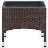 Brauner Couchtisch Pantalina 60x40x36cm (Polyrattan)
