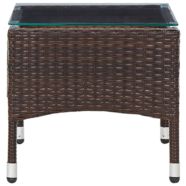 Brauner Couchtisch Pantalina 60x40x36cm (Polyrattan)