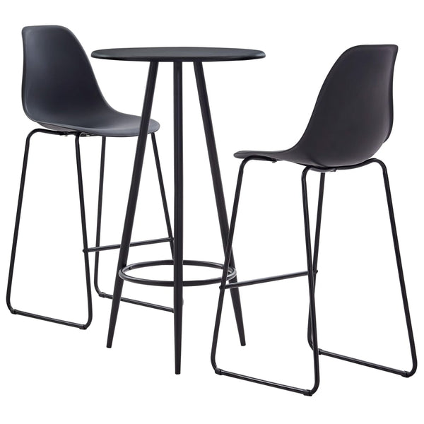 Schwarzes Barsset Rancovici 3-teilig (Kunststoff)