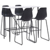 5-teiliges Barset aus schwarzem Kunststoff