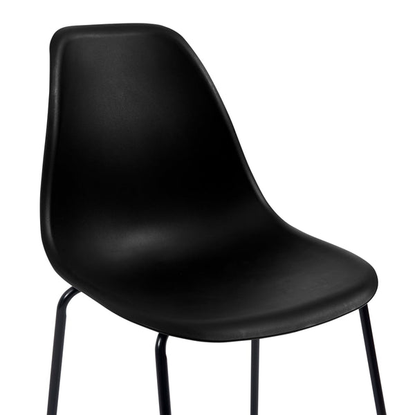 5-teiliges Barset aus schwarzem Kunststoff