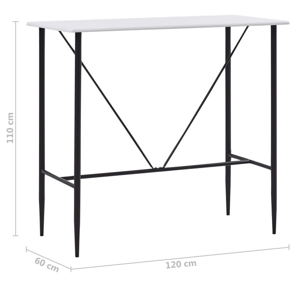 5-teiliges Barset aus schwarzem Kunststoff