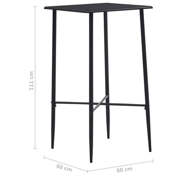 Schwarzes Bar-Set Milorod 3-teilig (Kunststoff)