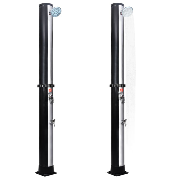 Solarbetriebene Außendusche Iralie 40 l (Duschkopf und Wasserhahn)