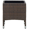 Brauner Gartentisch Ranislav 40x40x45cm (Polyrattan)